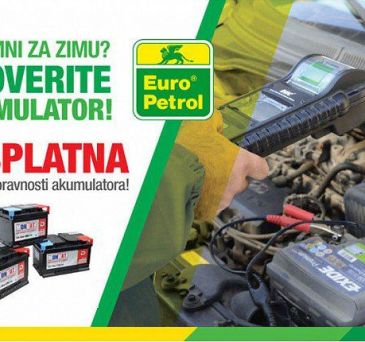 Besplatna provera akumulatora na benzinskoj stanici Euro Petrola